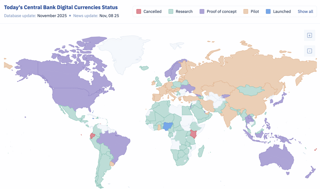Global Map of DCBCs Status